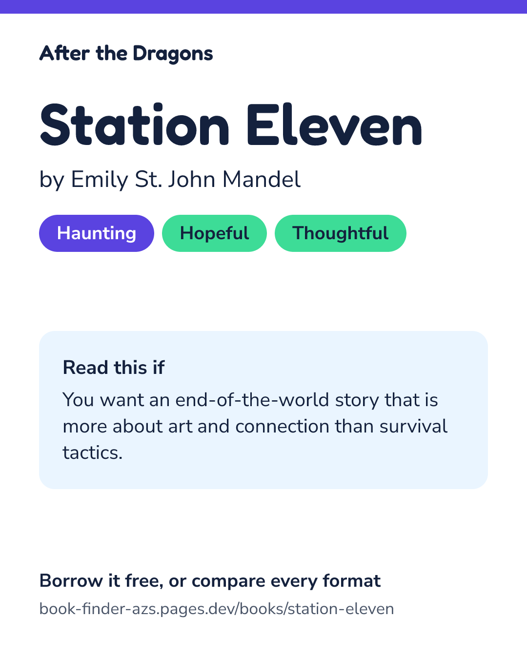 Share card for Station Eleven