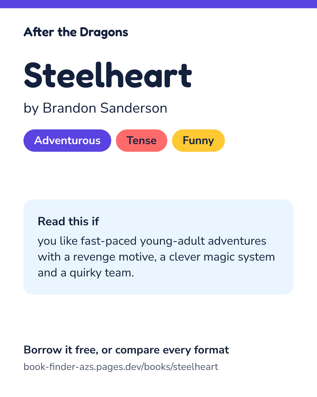Share card for Steelheart