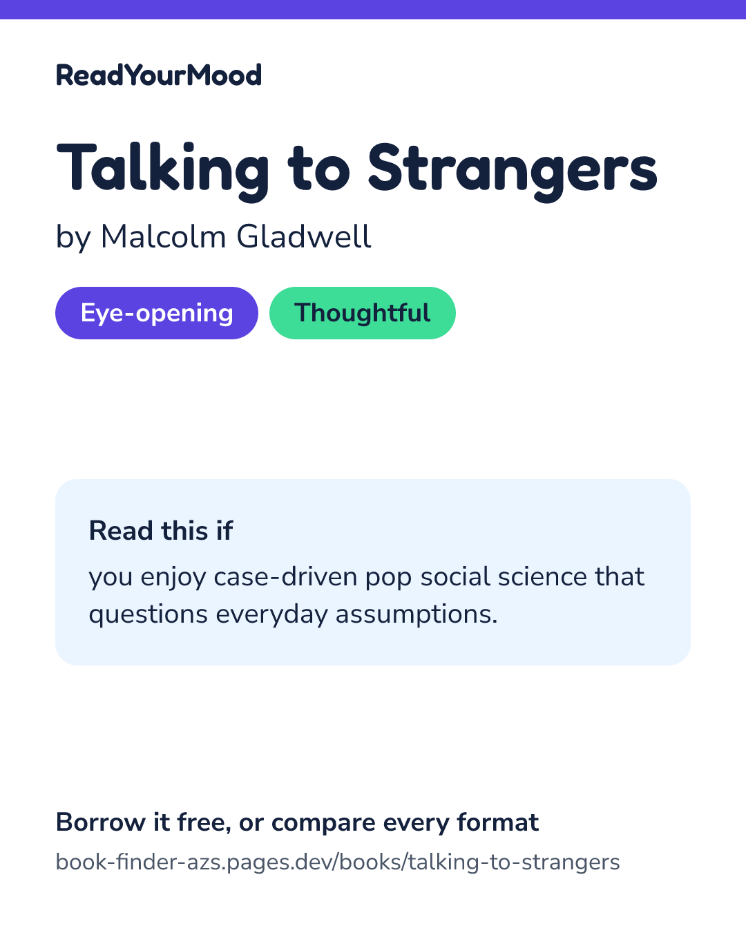 Share card for Talking to Strangers