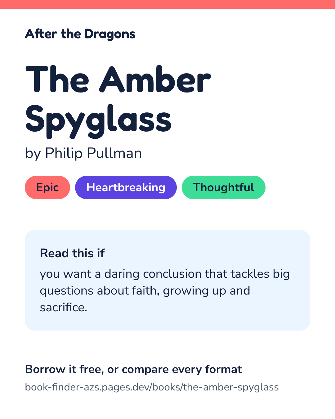 Share card for The Amber Spyglass