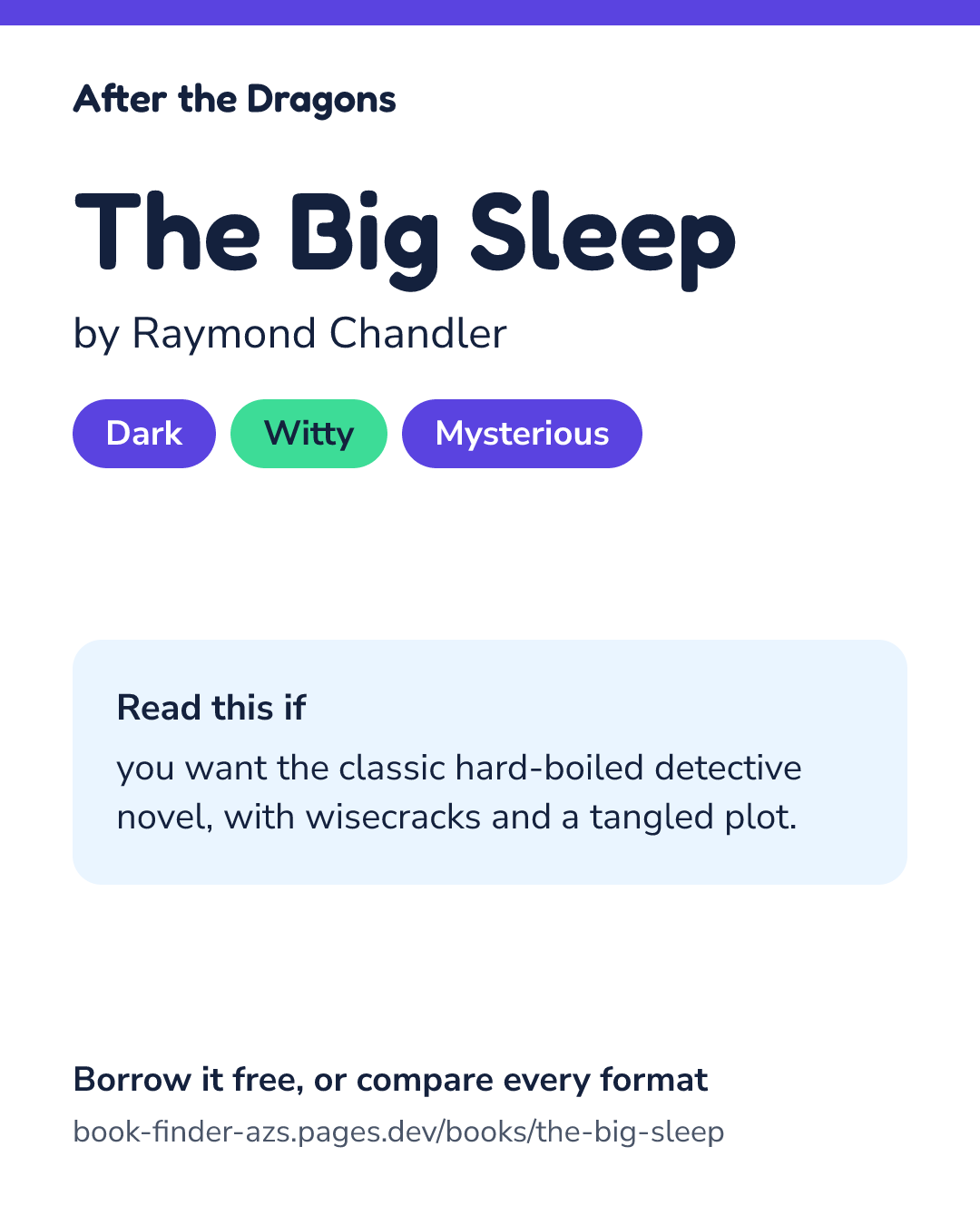 Share card for The Big Sleep