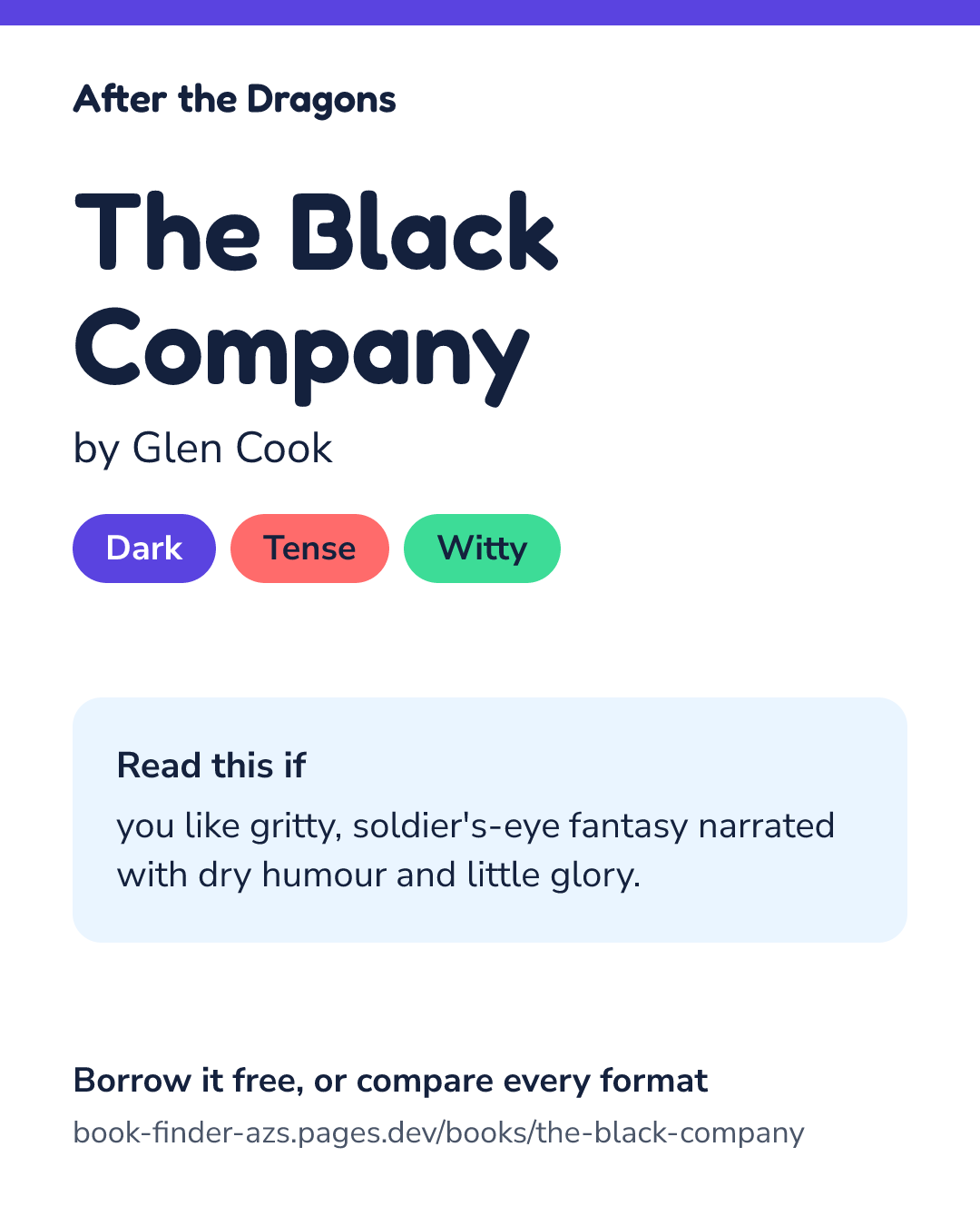 Share card for The Black Company