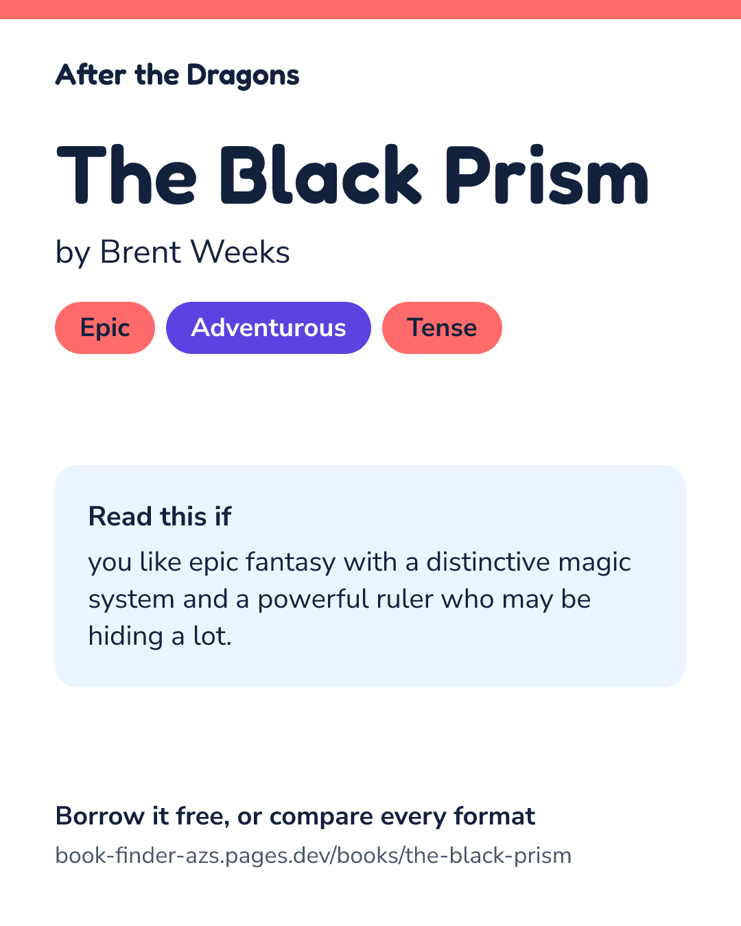 Share card for The Black Prism