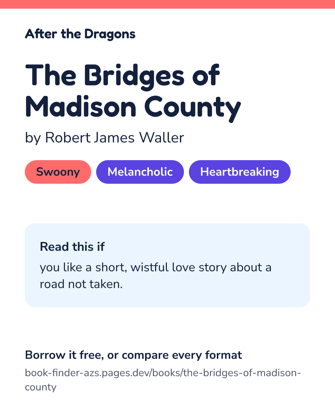 Share card for The Bridges of Madison County