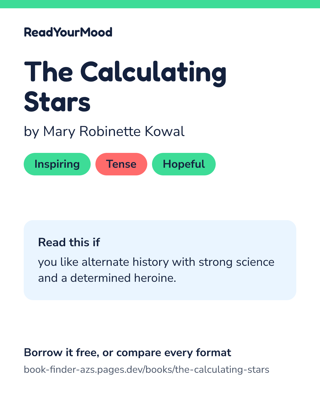 Share card for The Calculating Stars