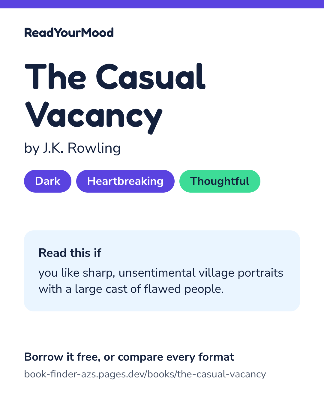 Share card for The Casual Vacancy