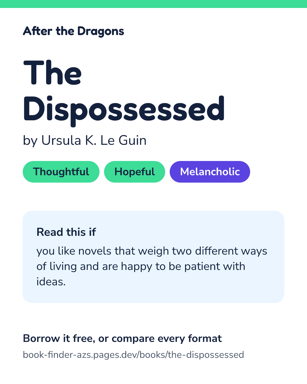 Share card for The Dispossessed