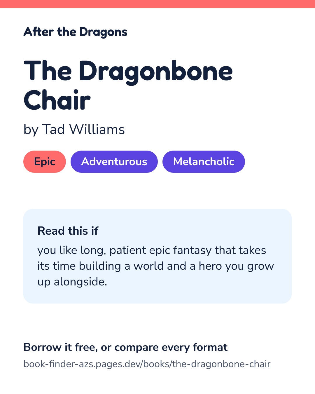 Share card for The Dragonbone Chair