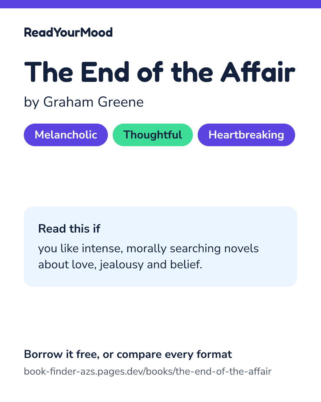 Share card for The End of the Affair