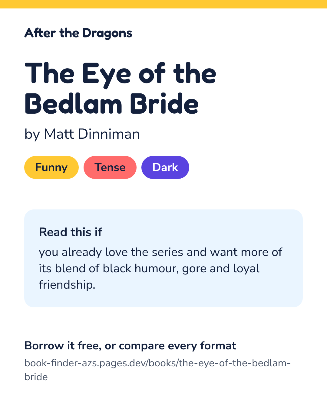Share card for The Eye of the Bedlam Bride