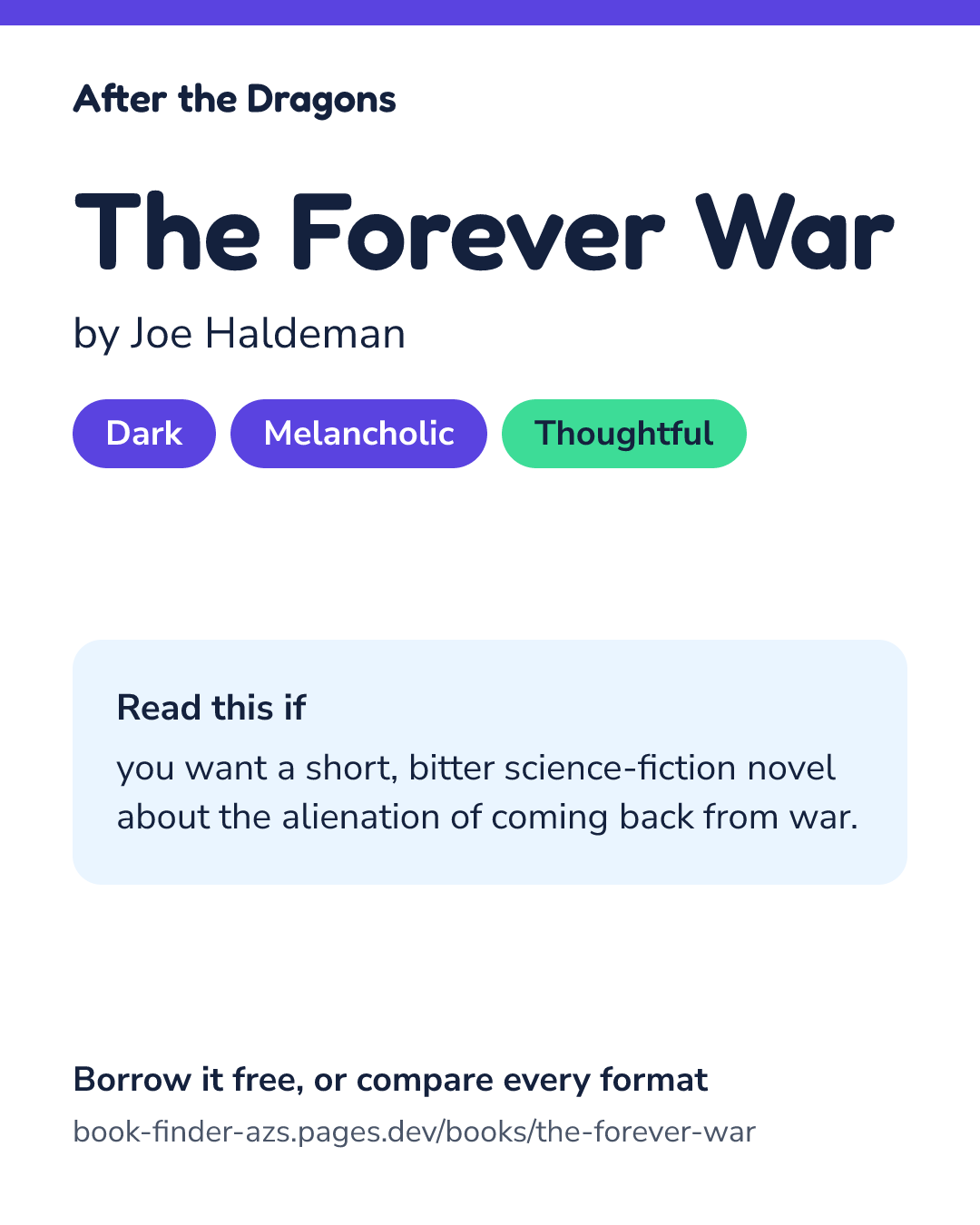 Share card for The Forever War