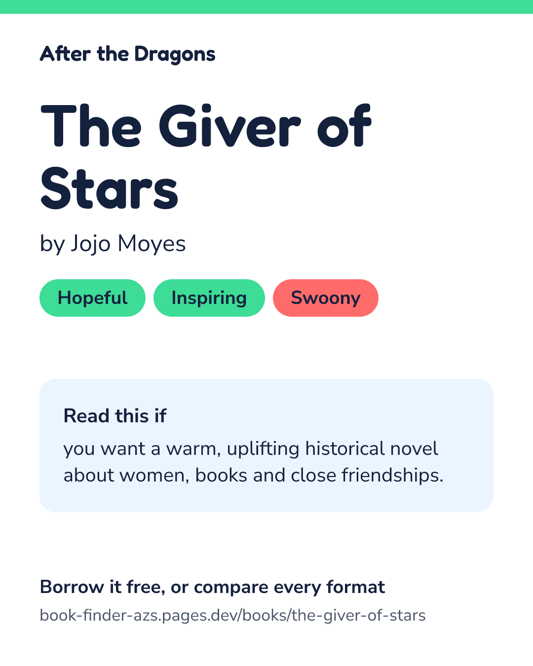 Share card for The Giver of Stars