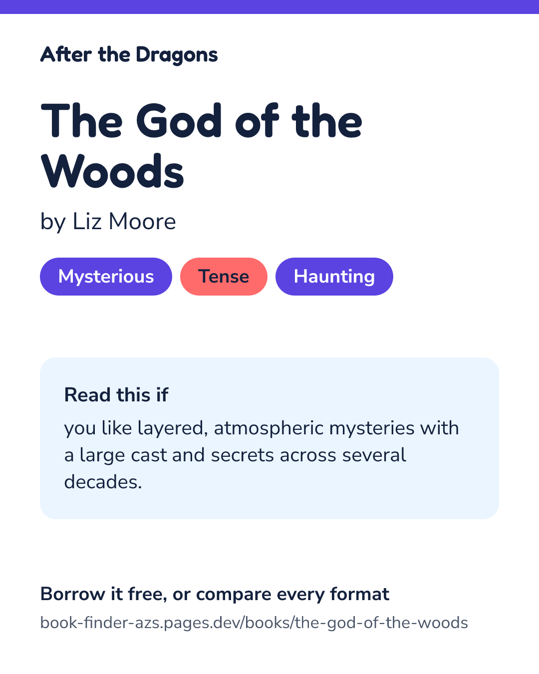 Share card for The God of the Woods