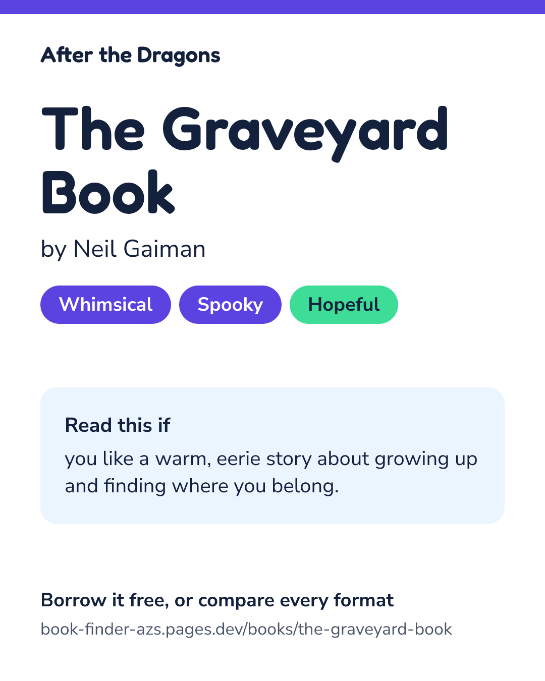 Share card for The Graveyard Book