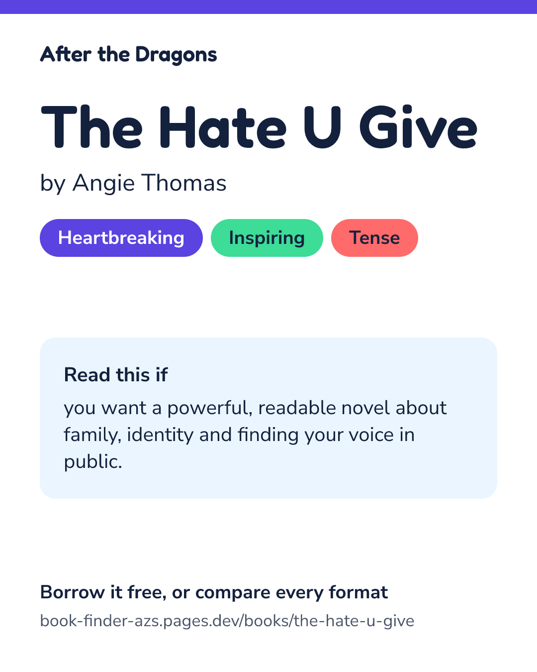 Share card for The Hate U Give