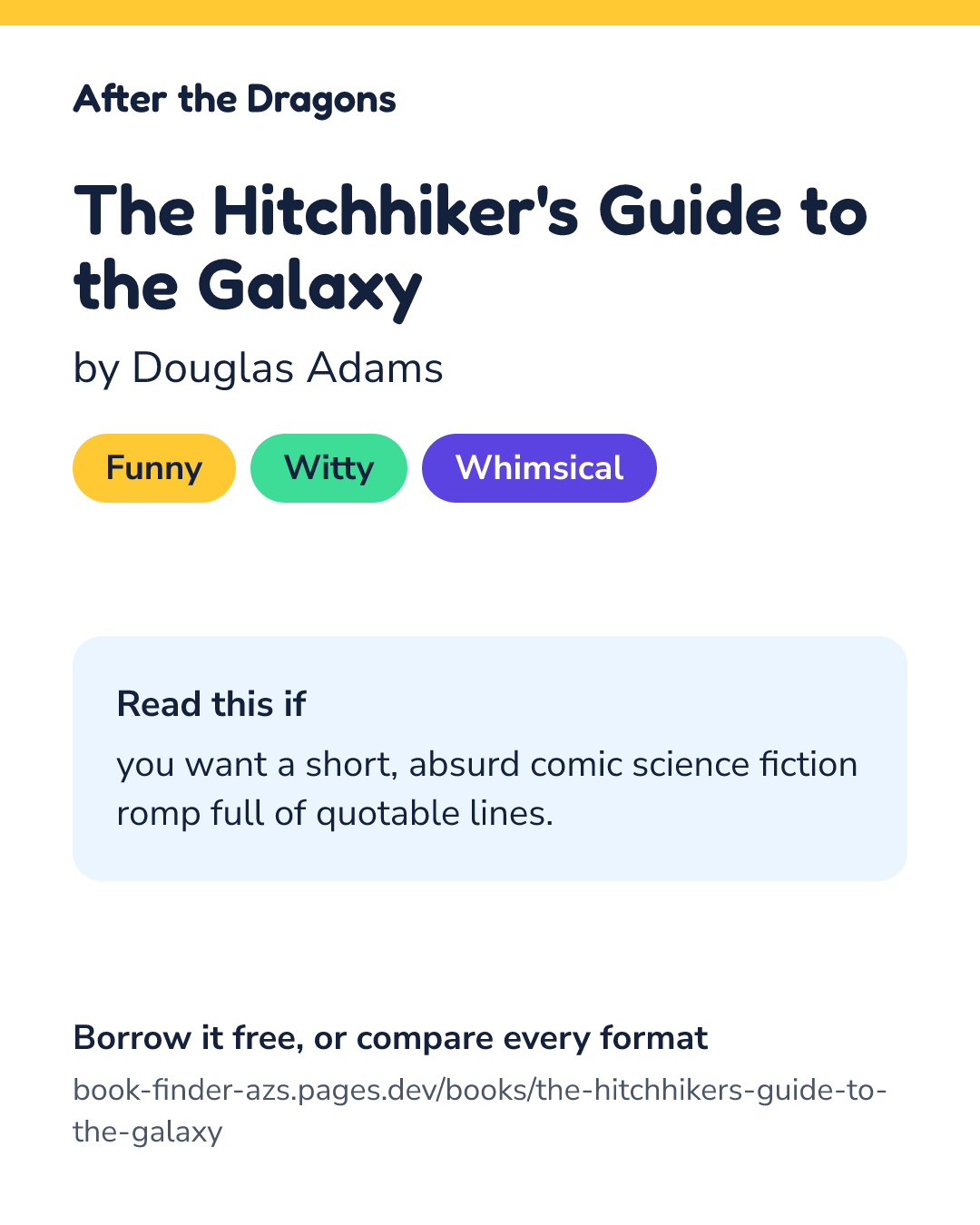 Share card for The Hitchhiker's Guide to the Galaxy