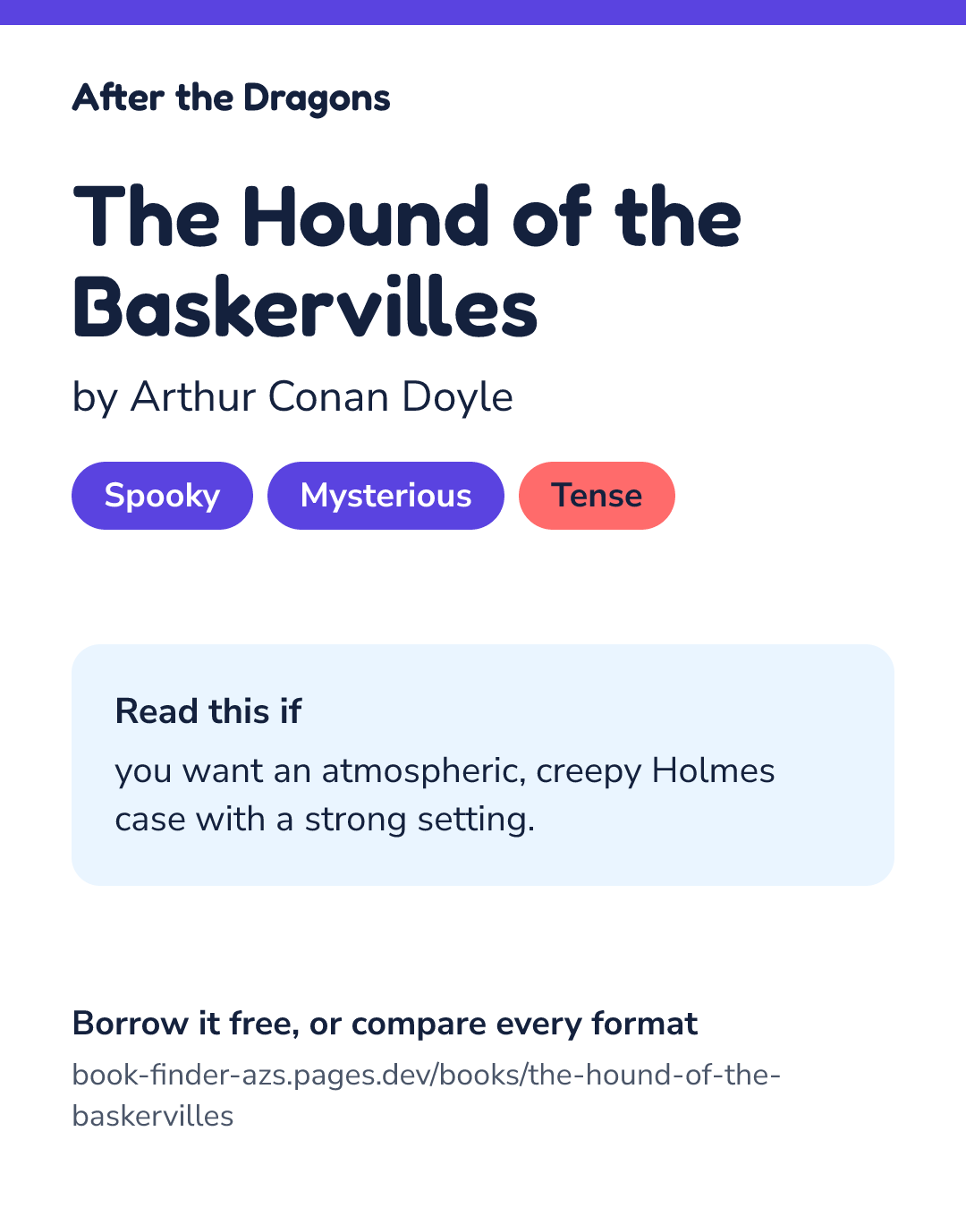 Share card for The Hound of the Baskervilles