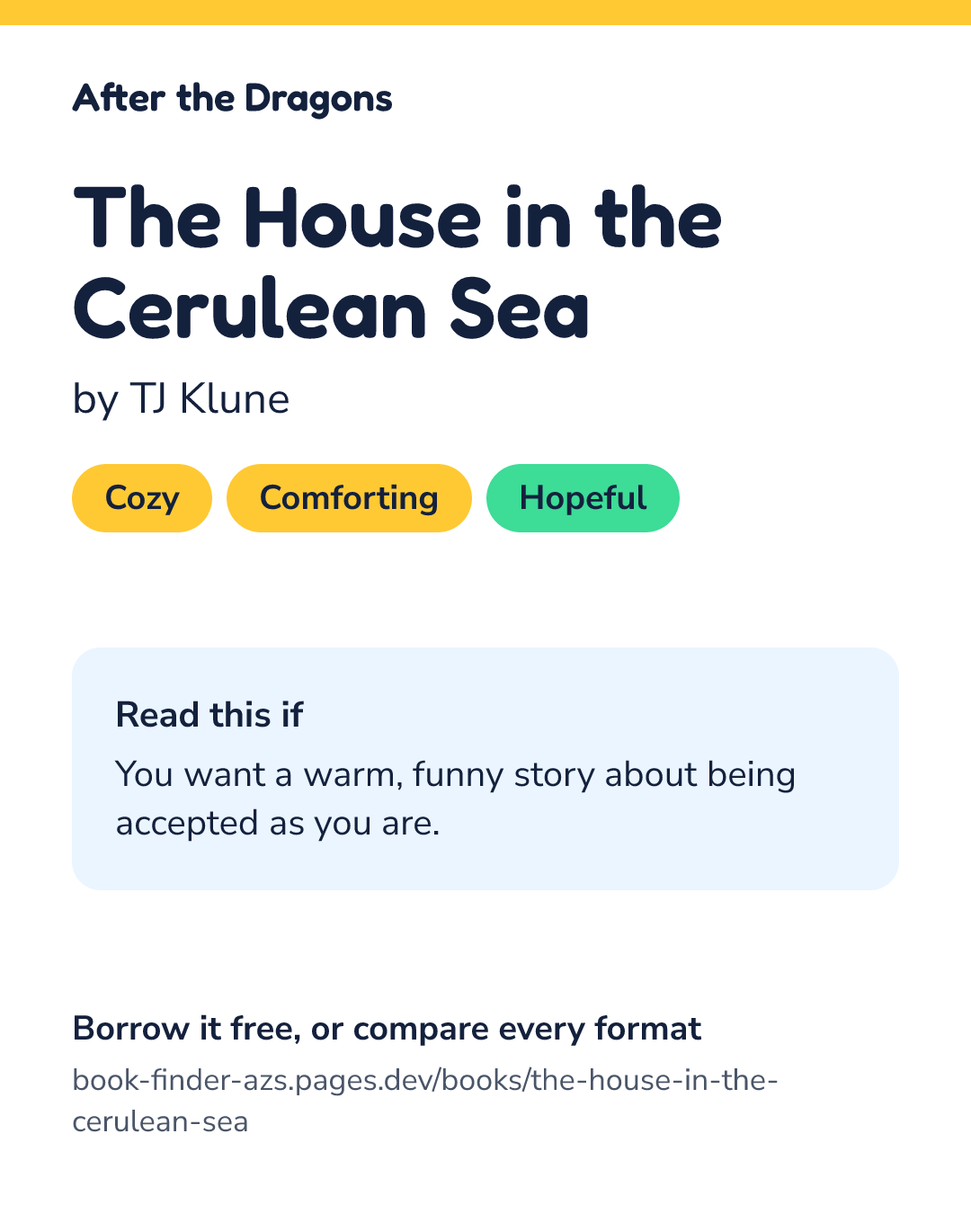 Share card for The House in the Cerulean Sea