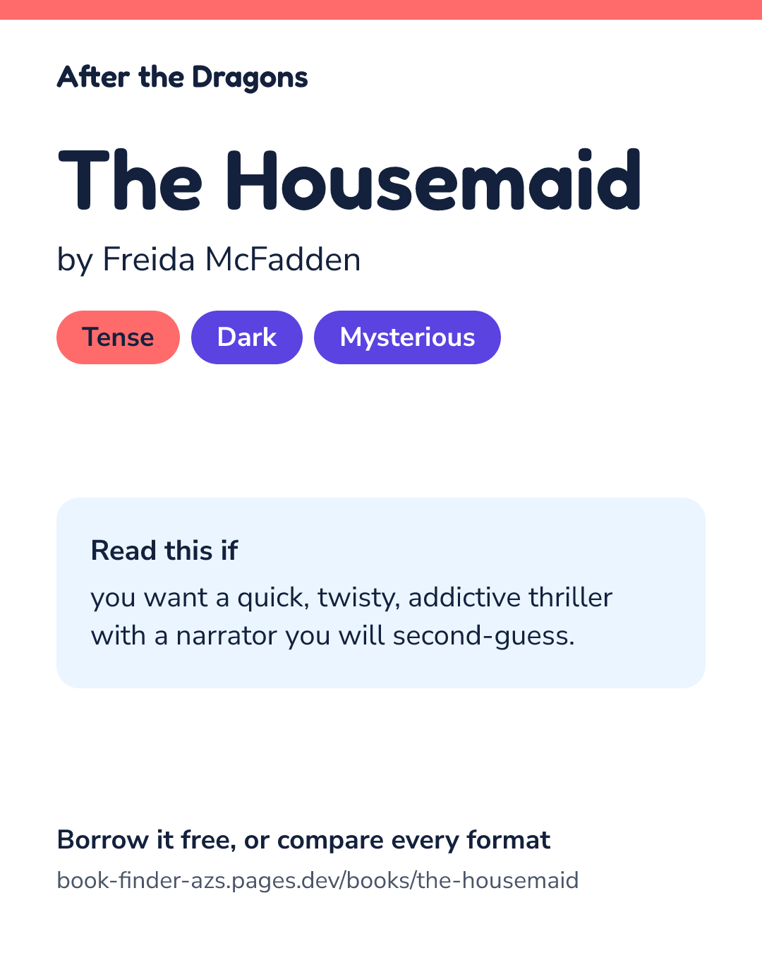 Share card for The Housemaid