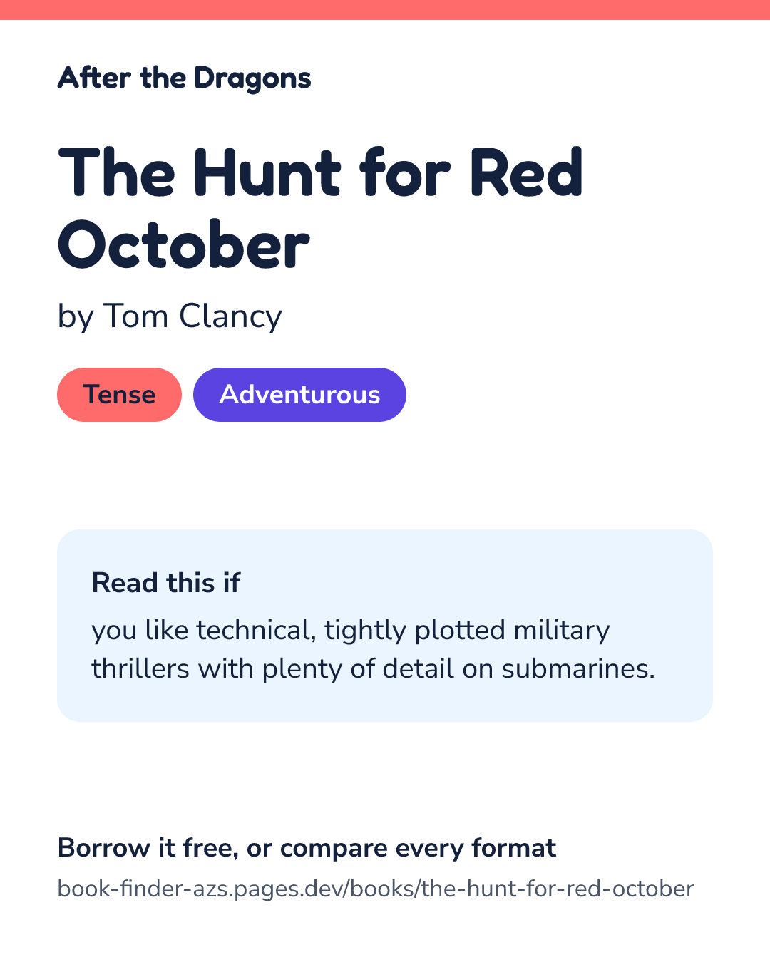 Share card for The Hunt for Red October