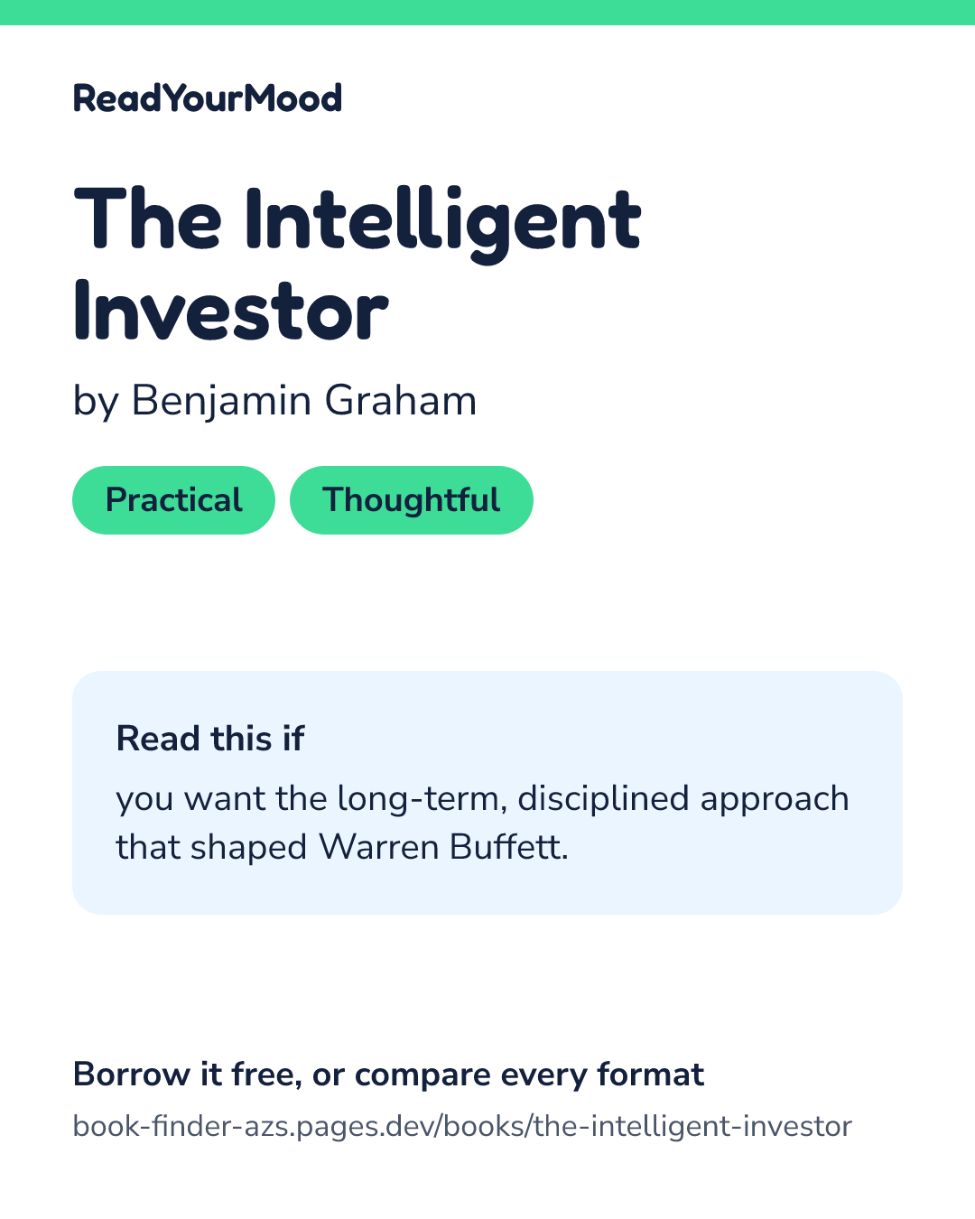 Share card for The Intelligent Investor