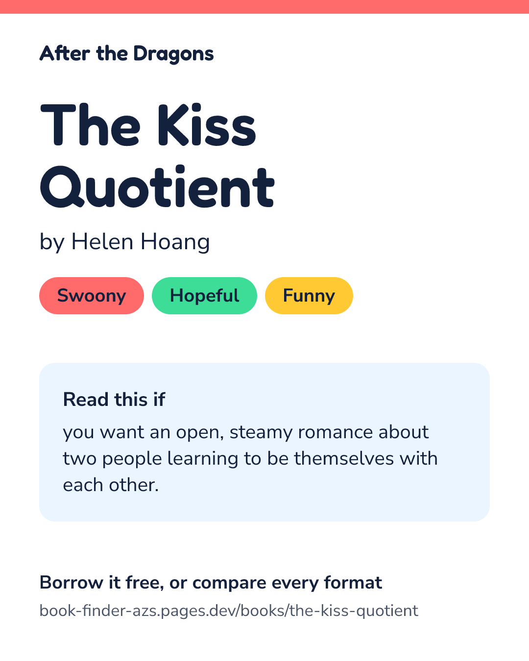 Share card for The Kiss Quotient