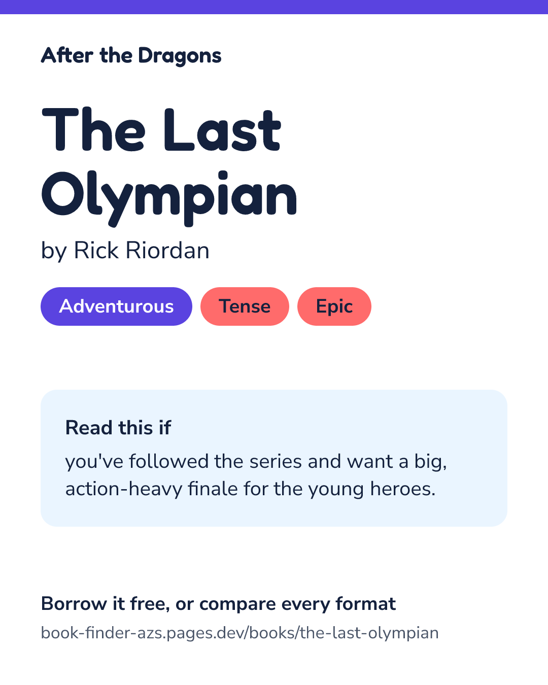 Share card for The Last Olympian