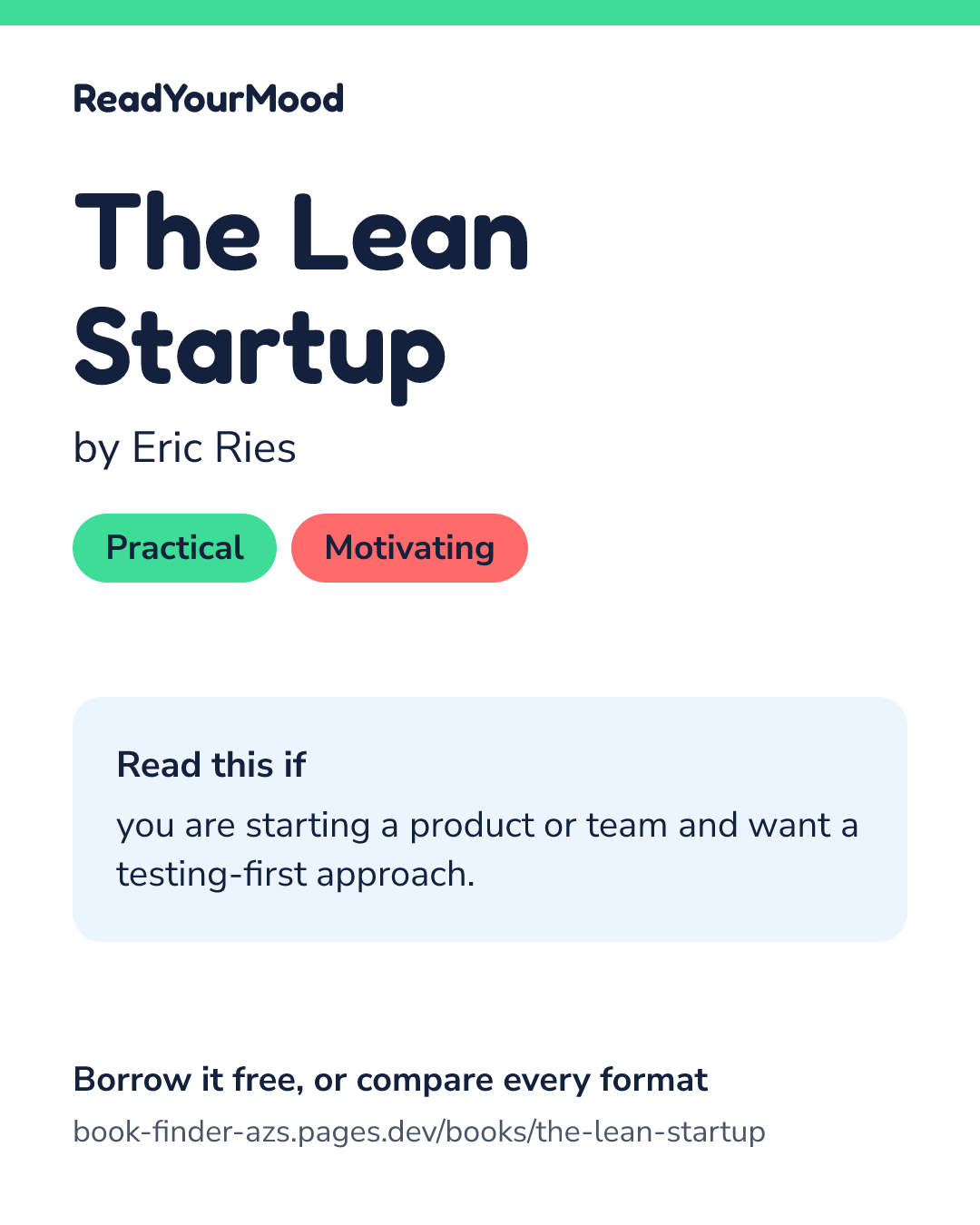 Share card for The Lean Startup