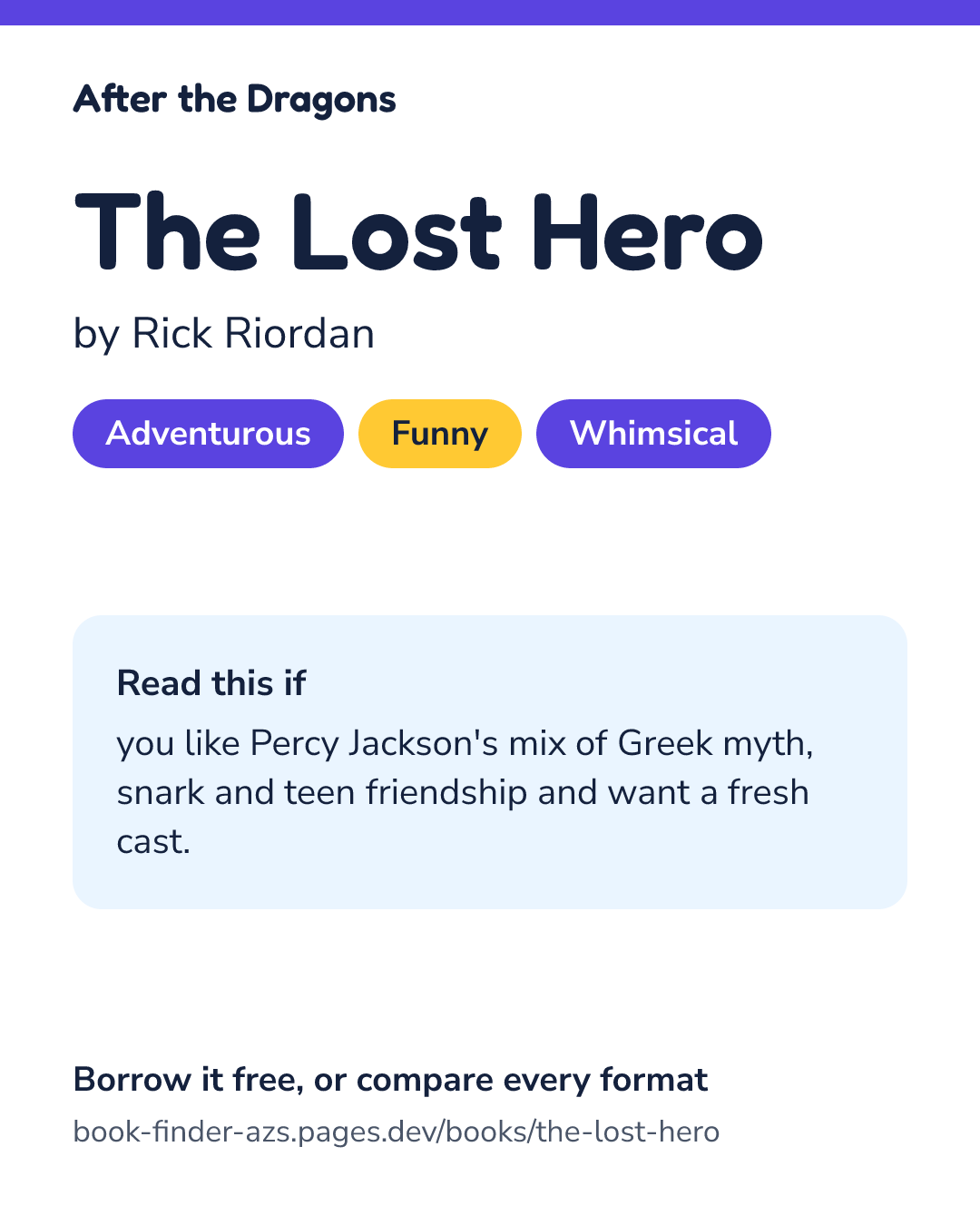 Share card for The Lost Hero