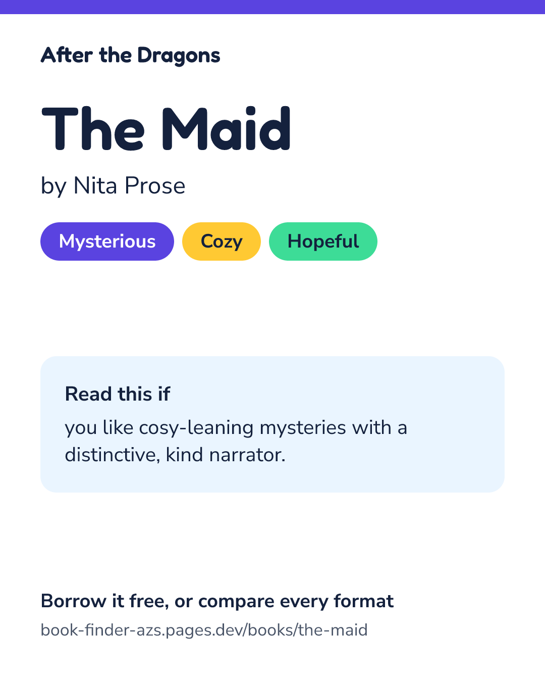 Share card for The Maid