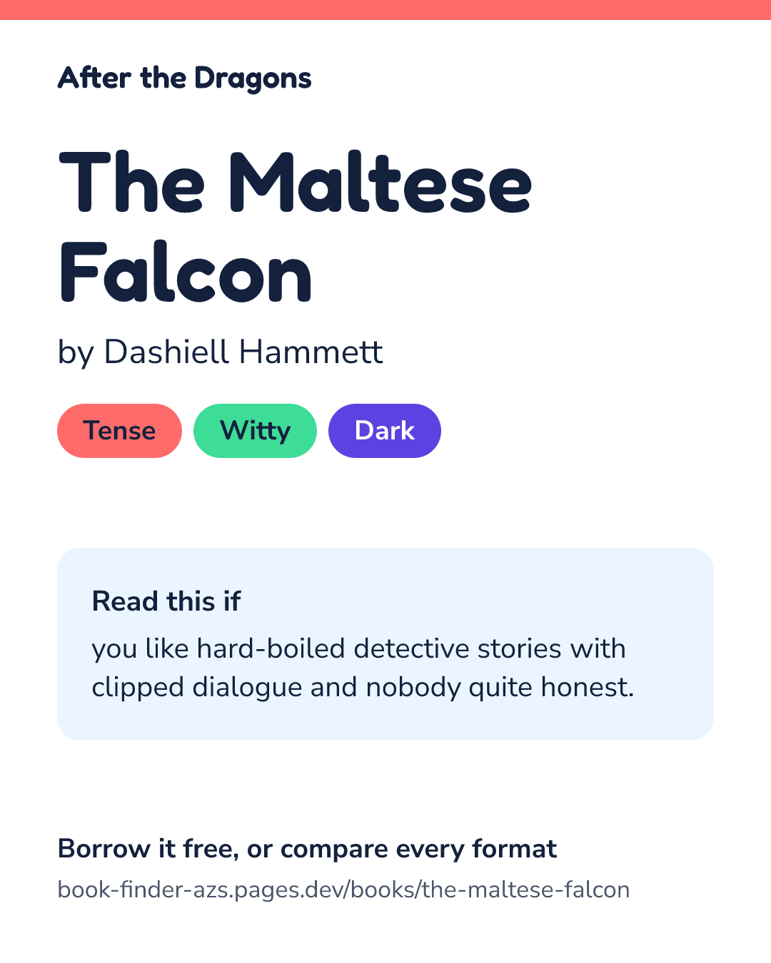 Share card for The Maltese Falcon