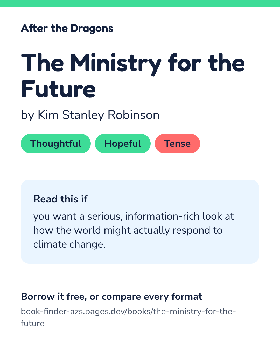 Share card for The Ministry for the Future