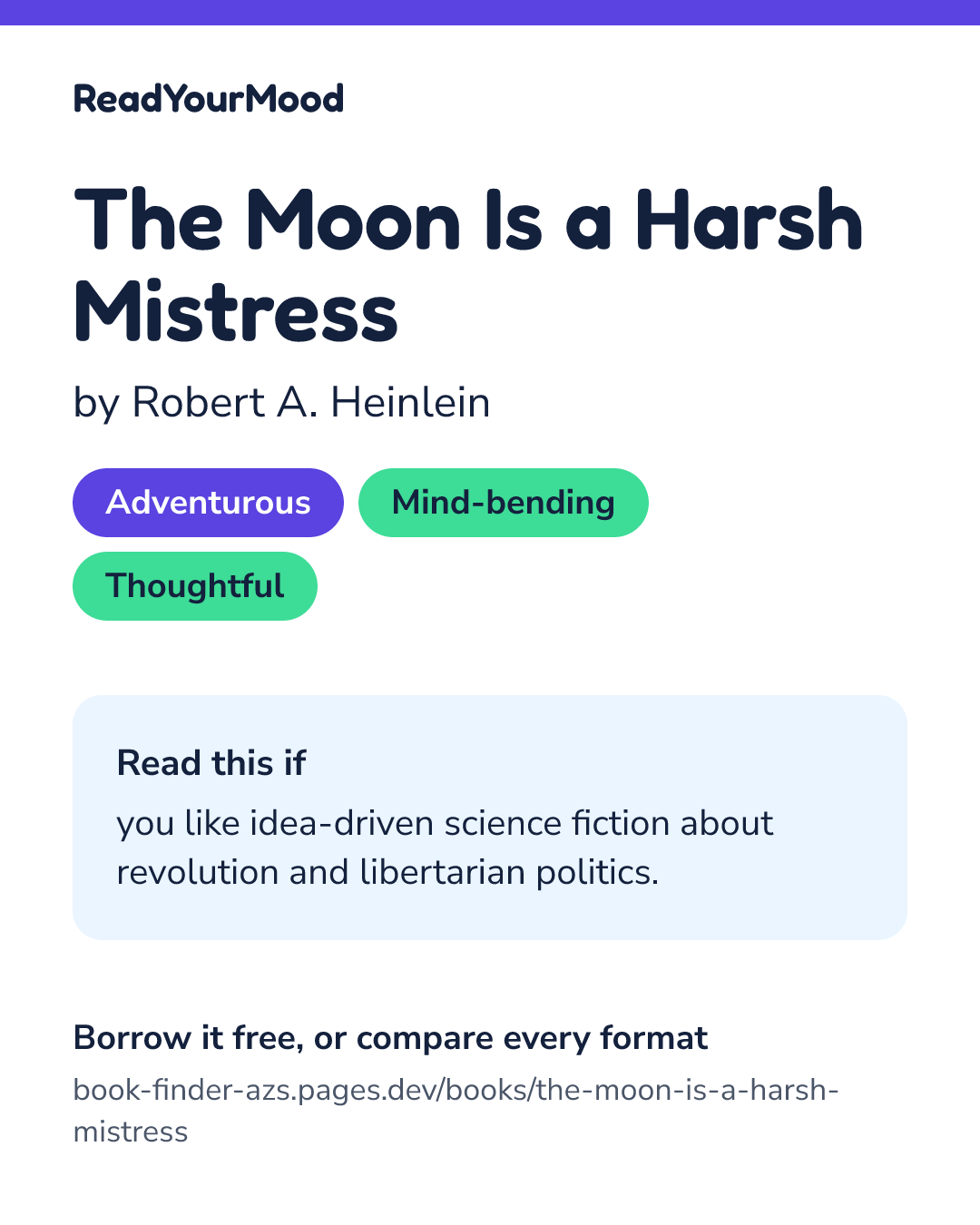 Share card for The Moon Is a Harsh Mistress