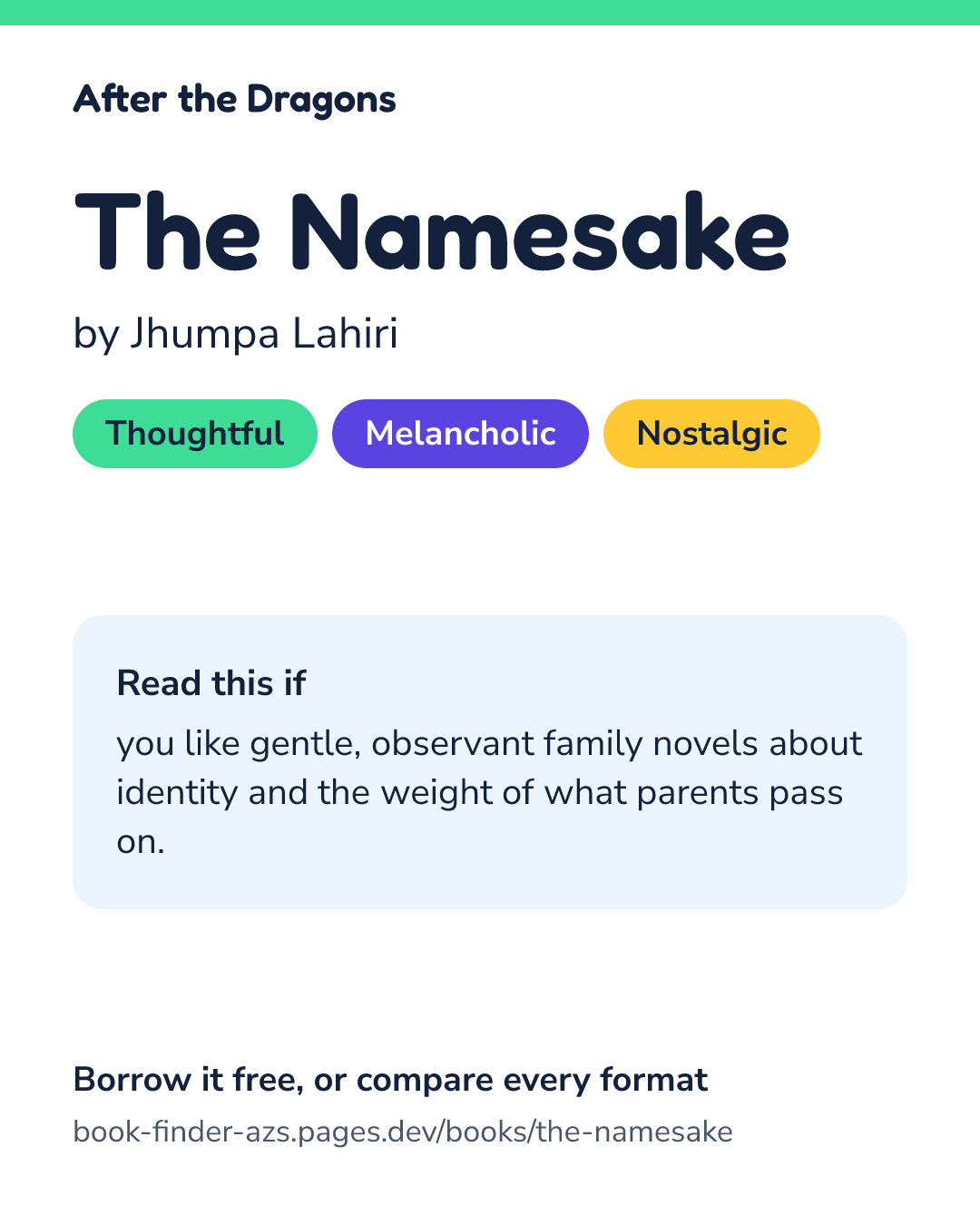 Share card for The Namesake