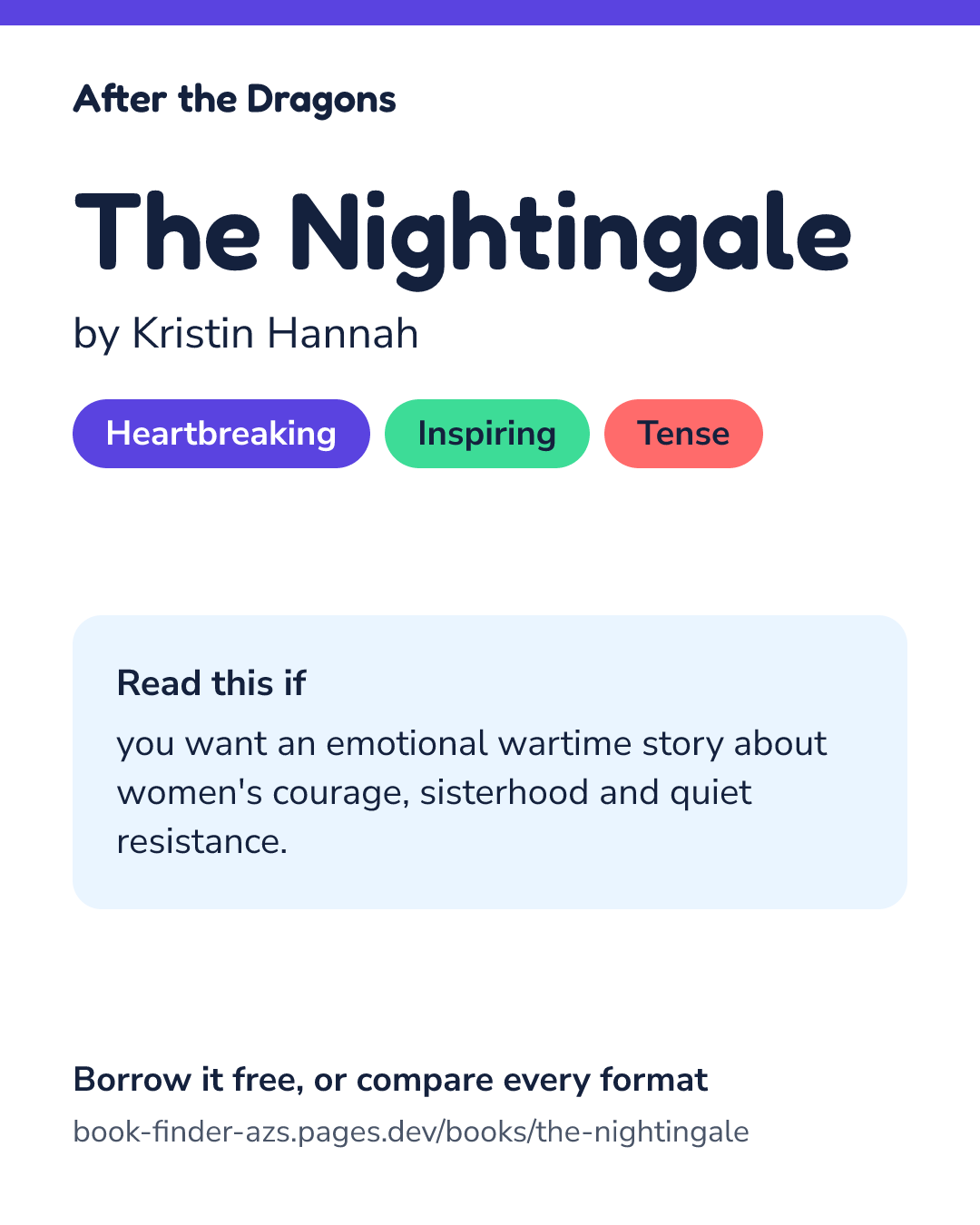 Share card for The Nightingale