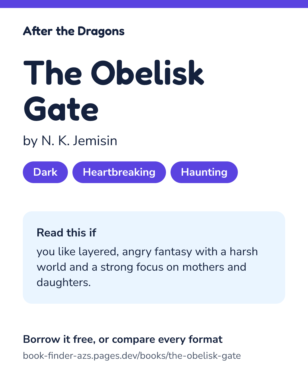 Share card for The Obelisk Gate