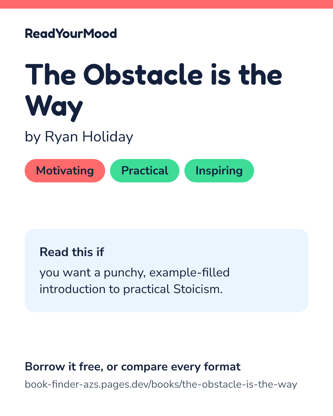 Share card for The Obstacle is the Way