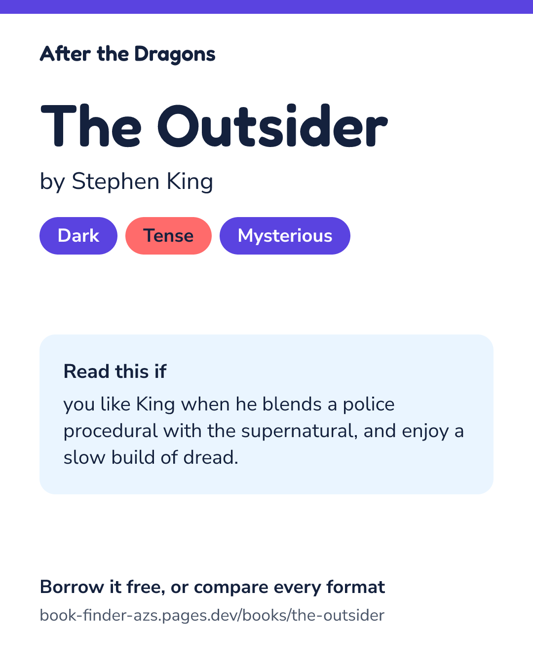 Share card for The Outsider