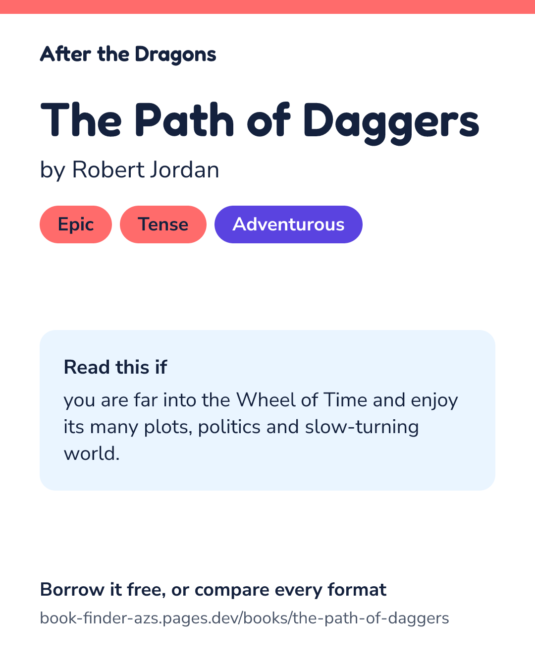 Share card for The Path of Daggers
