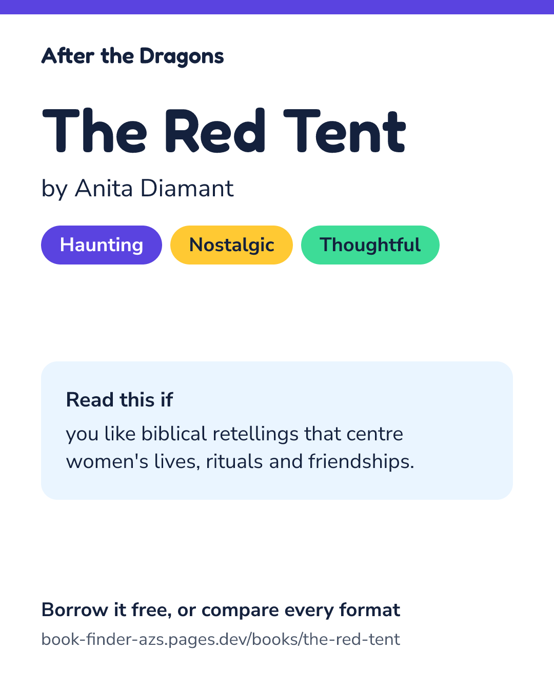 Share card for The Red Tent