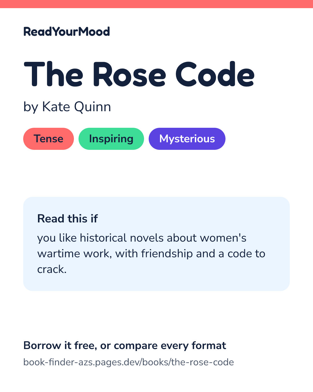Share card for The Rose Code