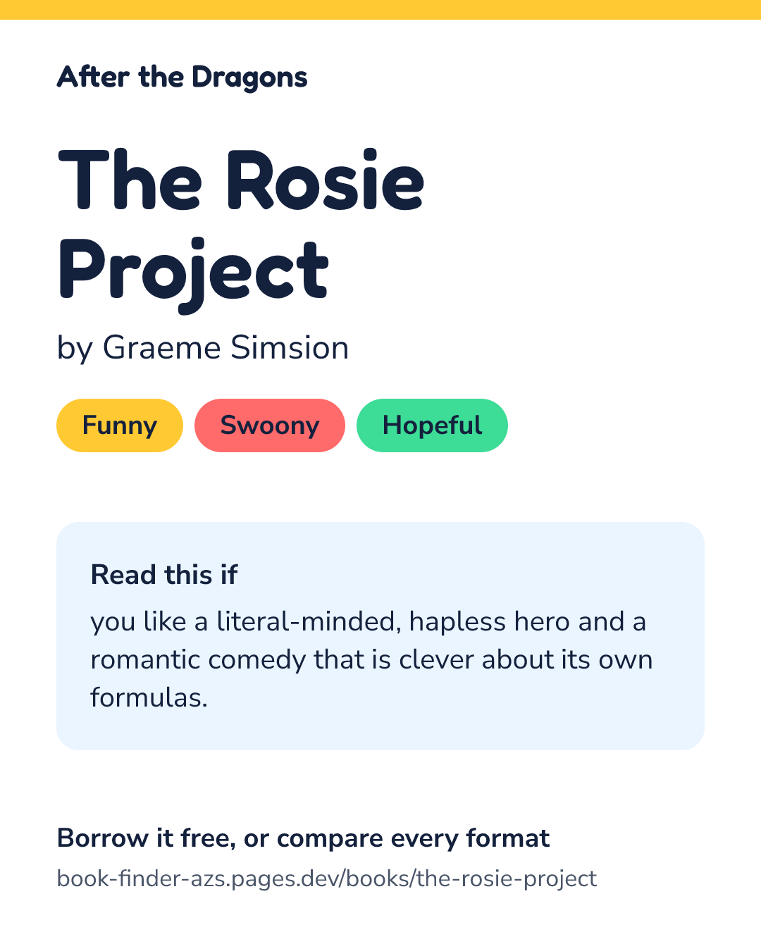 Share card for The Rosie Project