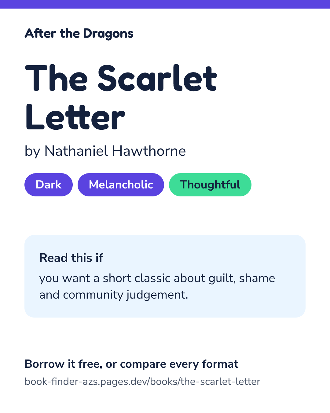 Share card for The Scarlet Letter