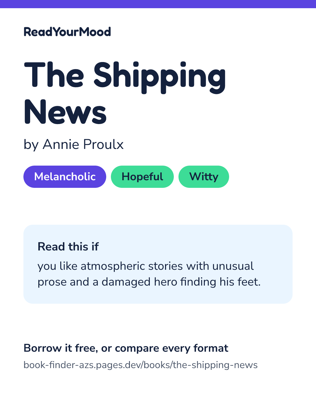 Share card for The Shipping News