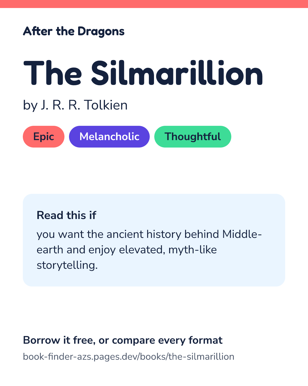 Share card for The Silmarillion