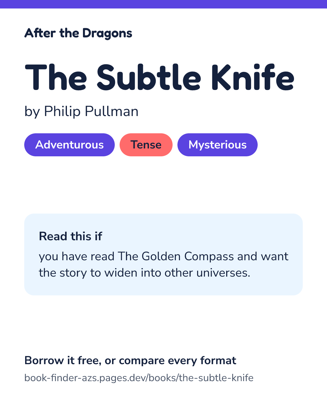 Share card for The Subtle Knife