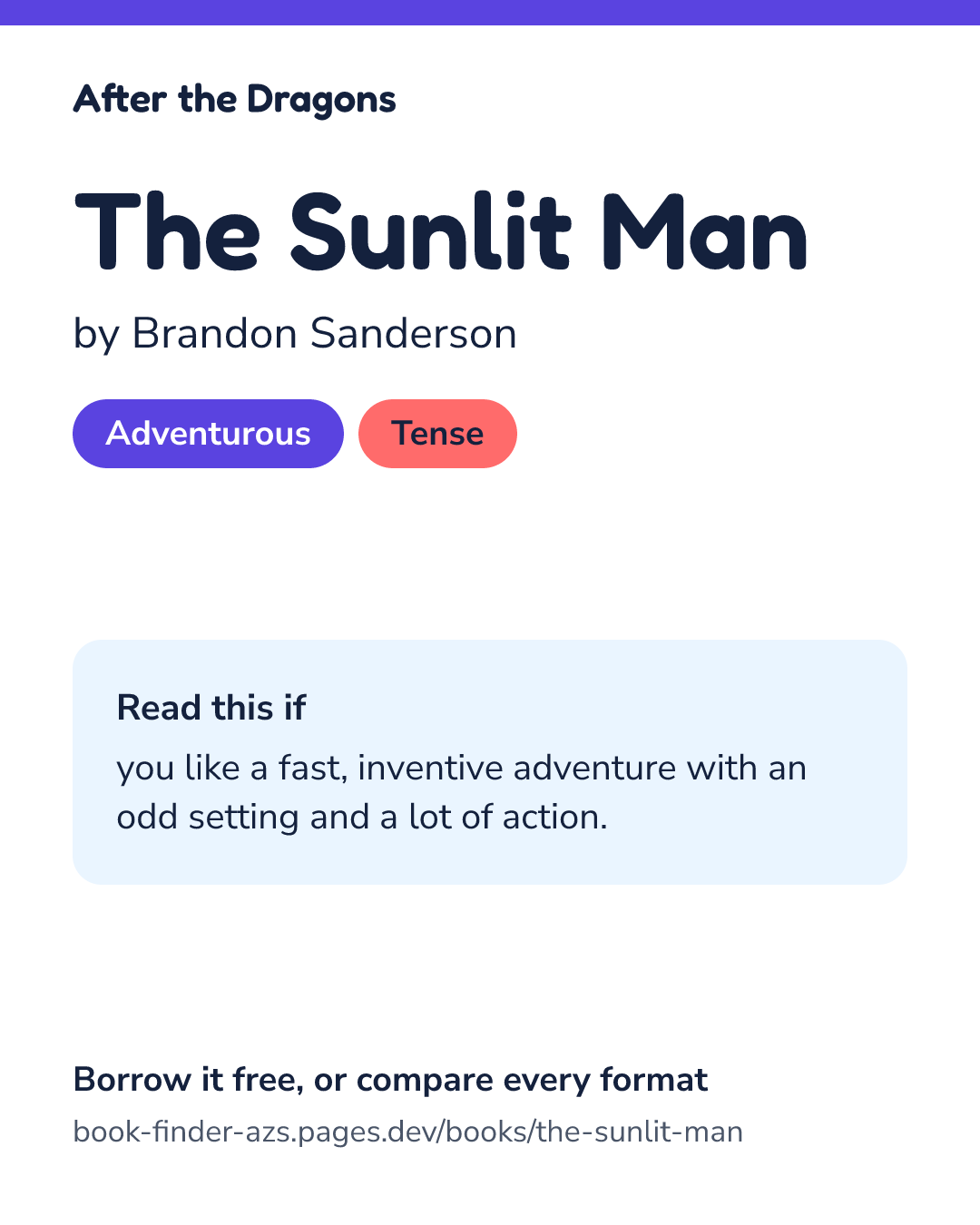 Share card for The Sunlit Man