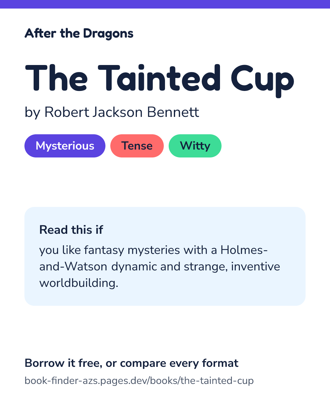 Share card for The Tainted Cup