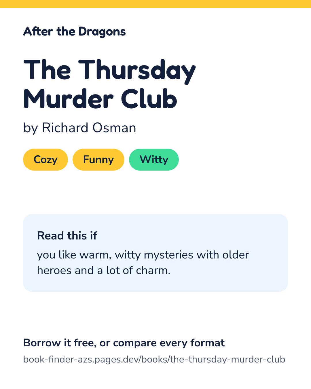 Share card for The Thursday Murder Club