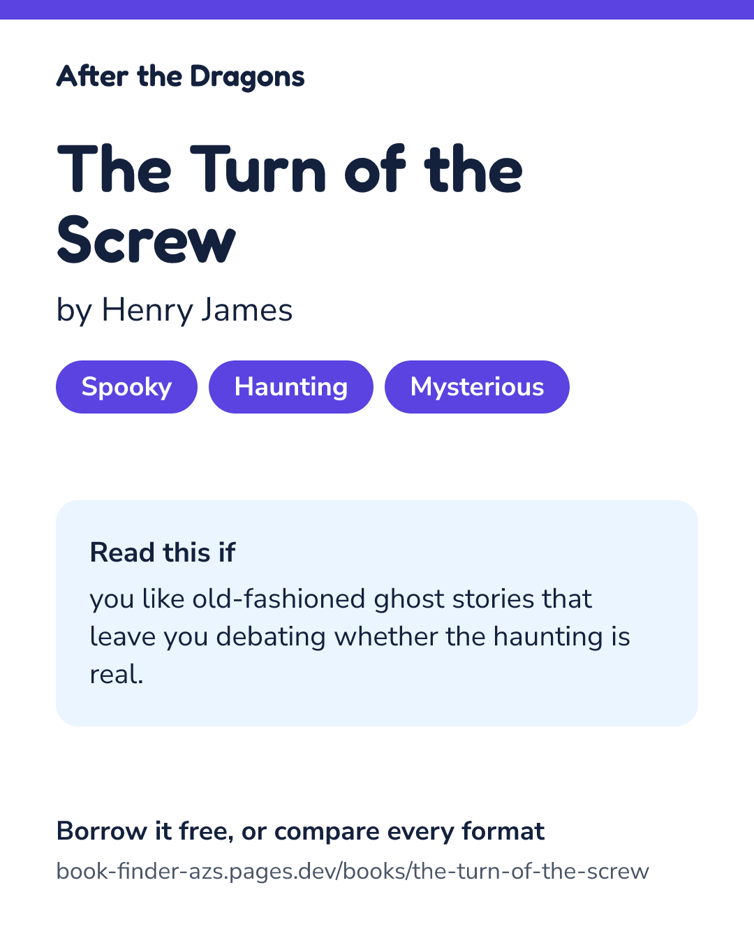 Share card for The Turn of the Screw